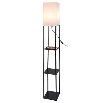 Stojací lampa BRONN černá/bílá 2
