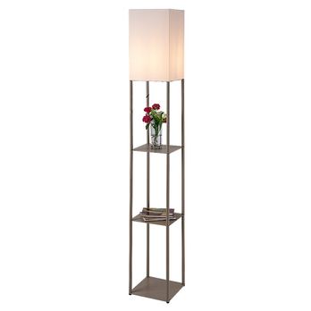 Stojací lampa BRONN hnědá/bílá 4