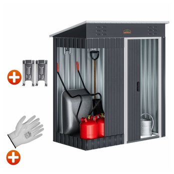 Zahradní domek BRUK antracitová, 185x165x90 cm 2