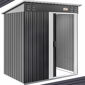 Zahradní domek BRUK antracitová, 185x165x90 cm 7