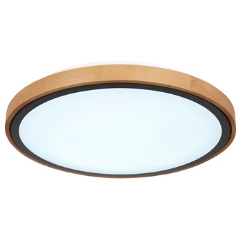 Stropní LED svítidlo BRUNO černá/dřevo 3