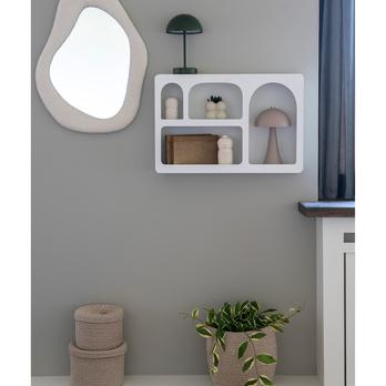 Nástěnný regál BRYNI bílá 1