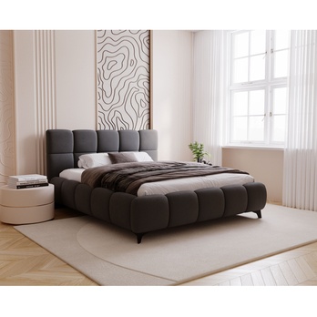 Postel s roštem BUBBLE 1 grafitová, 140x200 cm 1