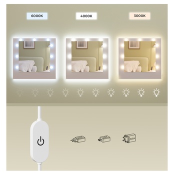 Toaletní stolek BULBS 1 bílá 2
