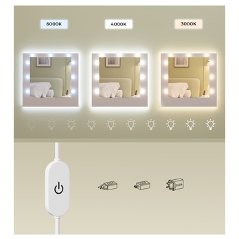 Toaletní stolek BULBS 2 bílá 2