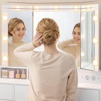 Toaletní stolek s LED osvětlením BULBS 2 bílá 2