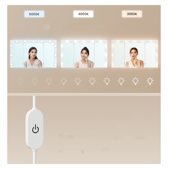 Toaletní stolek s LED osvětlením BULBS 2 bílá 3