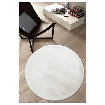 Koberec BUNNY sněhově bílá, průměr 80 cm 1