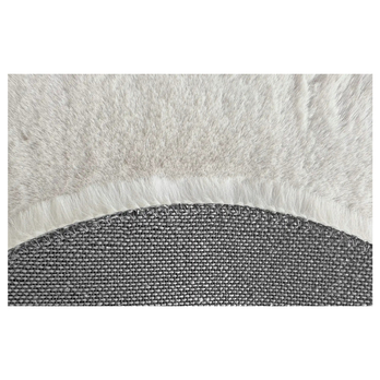 Koberec BUNNY sněhově bílá, průměr 160 cm 4