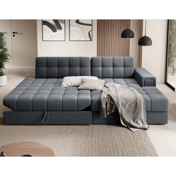 Sedací souprava BURGA I pravá, tmavě šedá 2