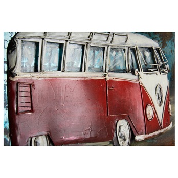 Kovový obraz BUS 40x80 cm 3