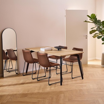 Jídelní sestava CADIZ 160 hnědá/černá 1