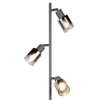 Stojací lampa CADIZ černá/kouřové sklo 1