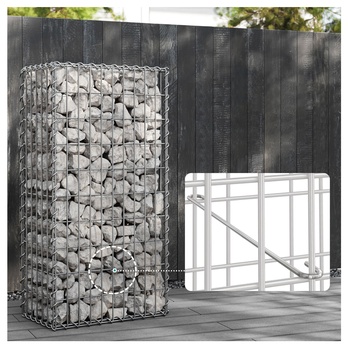 Gabionový koš CAGE stříbrná, 100x30x50 cm 3