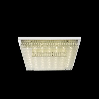 Stropní LED svítidlo CAKE 1 chrom/akryl, šířka 38 cm 2
