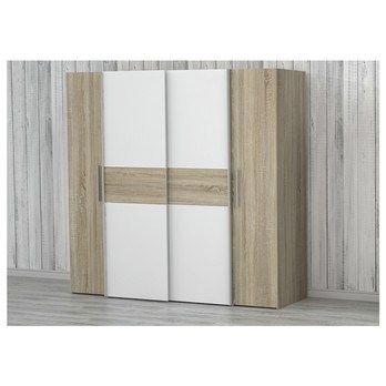 Šatní skříň CALIDO 2 dub sonoma/bílá 1