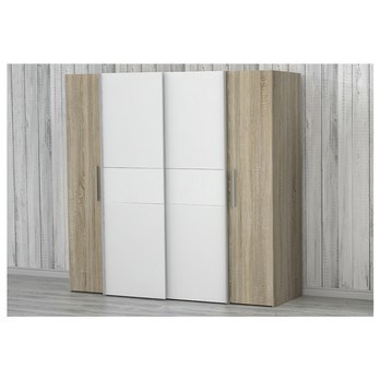 Šatní skříň CALIDO 2 dub sonoma/bílá 3