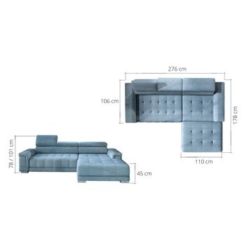 Sedací souprava CAMPO MINI pravá, taupe 4