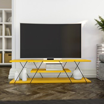 TV stolek  CANAZ žlutá/černá 1