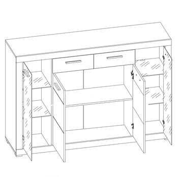 Komoda CANCAN ořech satin touchwood 2