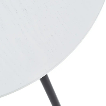 Přístavný stolek CANNETO bílá/černá, ⌀ 48 cm 3