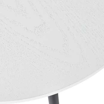 Přístavný stolek CANNETO bílá/černá, ⌀ 40 cm 3
