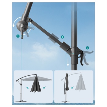 Slunečník CANTILE 2 šedá 4