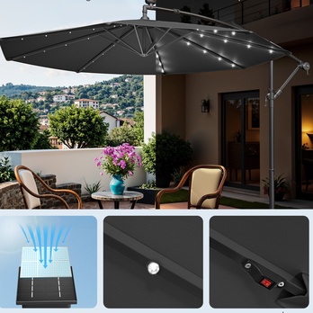 Slunečník CANTILE šedá 6