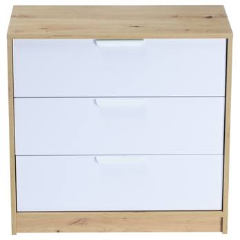 Komoda CANYON CN3 dub artisan/bílá 2