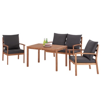 Zahradní set CARASAS eukalyptus/antracitová 1
