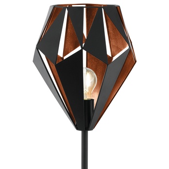 Stojací lampa CARLTON 1 černá/měď 1