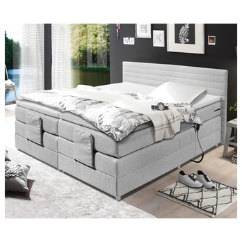 Postel boxspring CARMEN 1 světle šedá, 180x200 cm 1