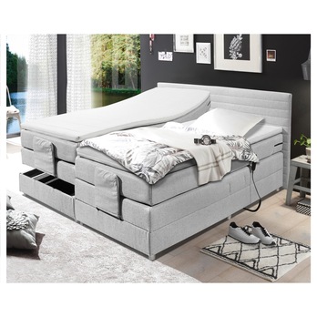 Postel boxspring CARMEN 1 světle šedá, 180x200 cm 2