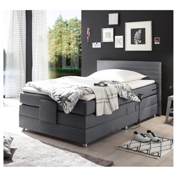 Postel boxspring CARMEN 1 ocelově šedá, 120x200 cm 1