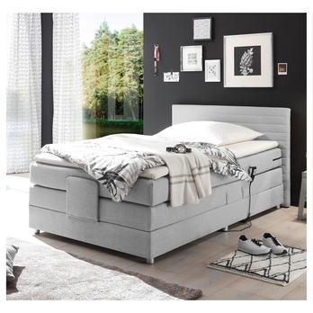 Postel boxspring CARMEN 1 světle šedá, 120x200 cm 1