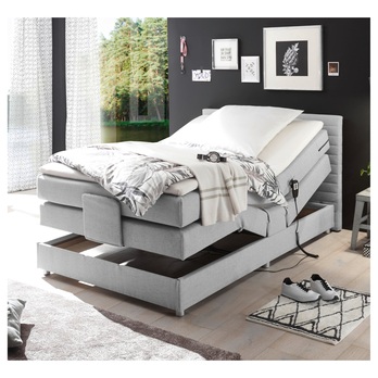 Postel boxspring CARMEN 1 světle šedá, 120x200 cm 2