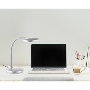 Stolní LED lampa CARMEN stříbrná 1