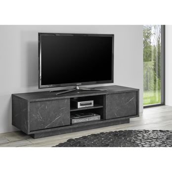 TV komoda CARRARA 2 černý mramor 1
