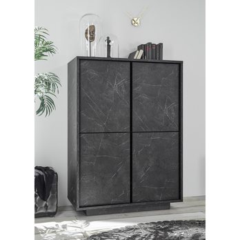 Komoda CARRARA 5 černý mramor 1