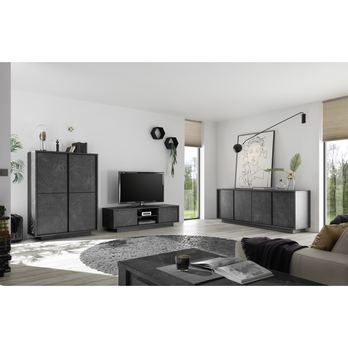Komoda CARRARA 5 černý mramor 4