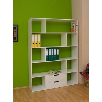 Regál/knihovna CARUSO bílá 1