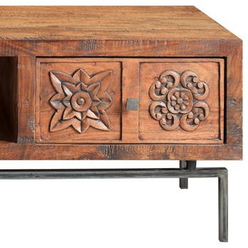 TV stolek CARVING akát/šedá 2