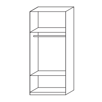 Šatní skříň CASE 3729 bílá 2