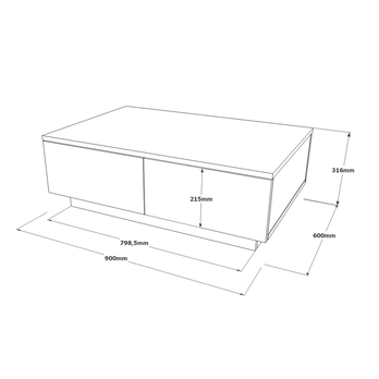 Konferenční stolek CASIMIR šedá 3