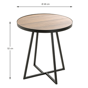 Přístavný stolek CATANIA 2 dub bologna/černá 3