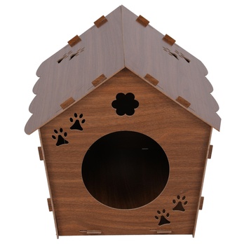 Domek pro kočky CATHOME hnědá 2