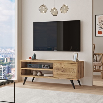 TV komoda CEDRA borovice atlantic/černá 3