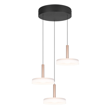 Závěsné LED svítidlo CELESTE černá/kávová, šířka 35 cm 1