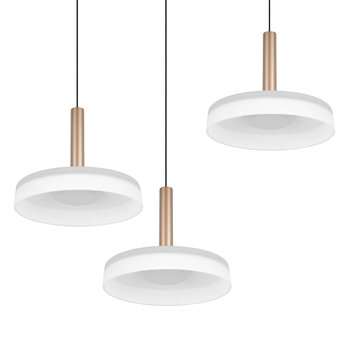 Závěsné LED svítidlo CELESTE černá/kávová, šířka 35 cm 3