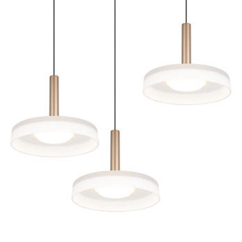 Závěsné LED svítidlo CELESTE černá/kávová, šířka 35 cm 5